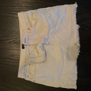 Short white mini skirt